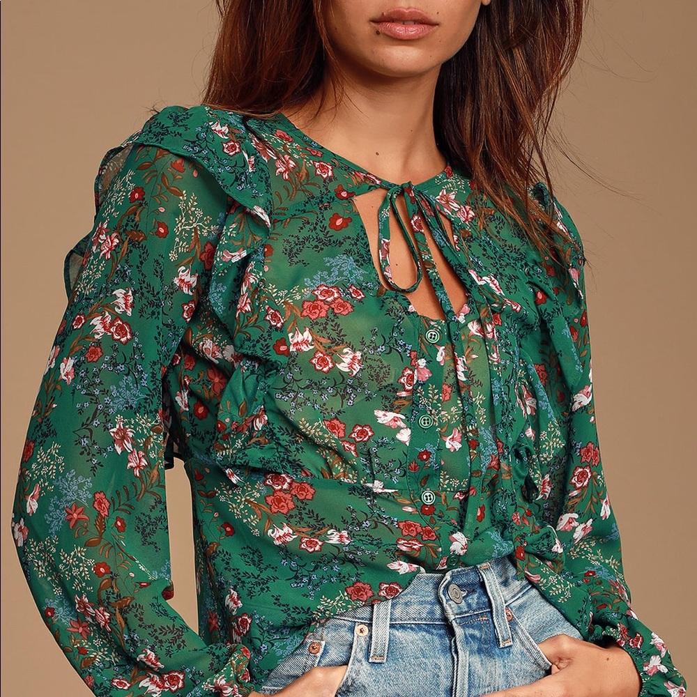 LULUS RUFFLED TOP